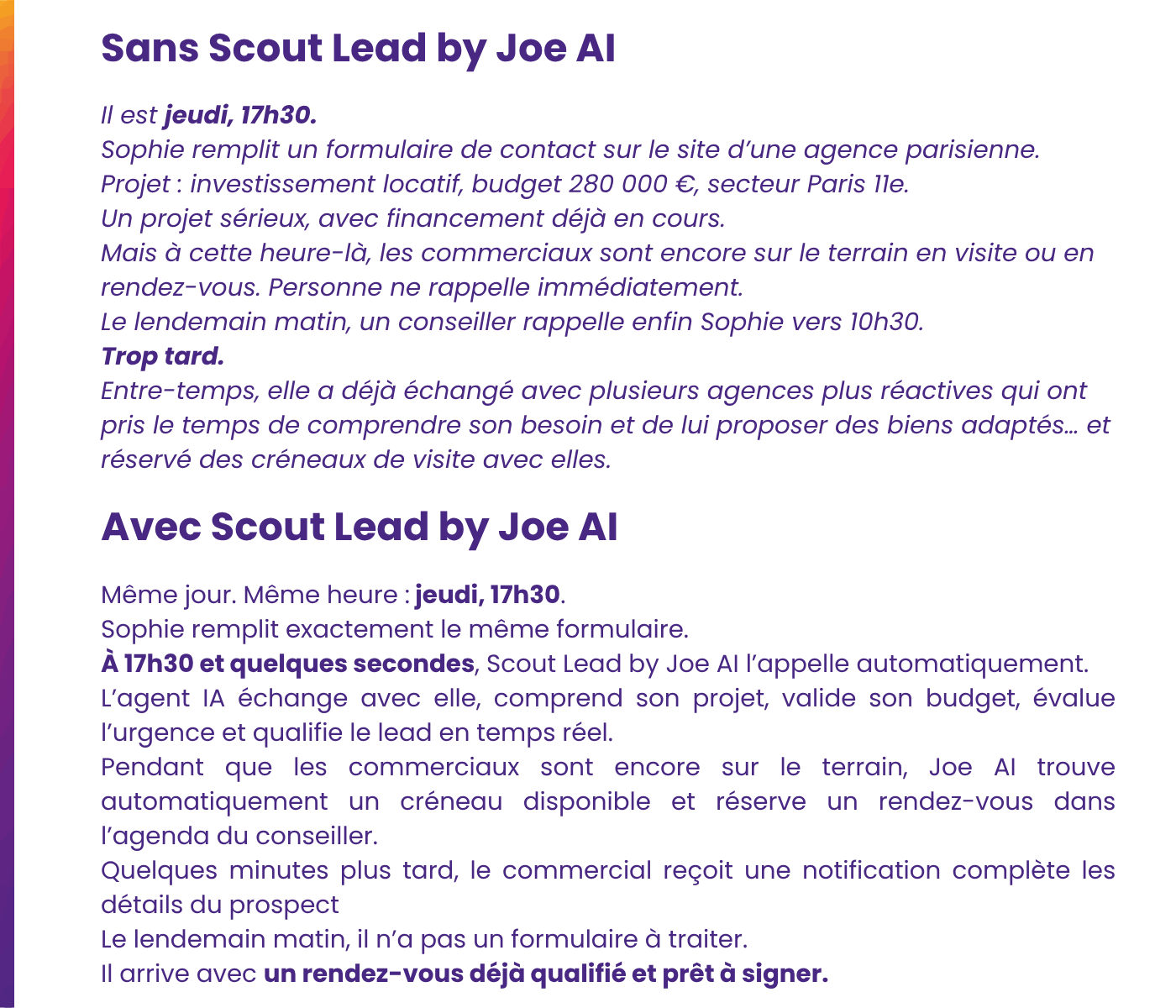Lead immobilier qualifié